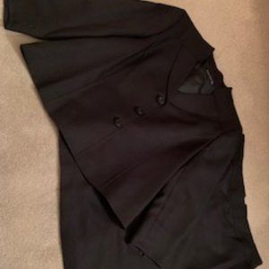 Evan Picone Black 2pc Skirt Suit Size 14